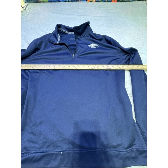Nike Men’s Long Sleeve Dri Fit Quarter Zip Pullover Xl Navy Eagle Embroidery - Picture 8 of 13